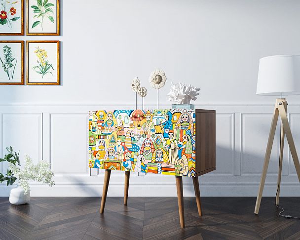 Комод на высоких ножках "Berber" малый 1 принт - Вид 7