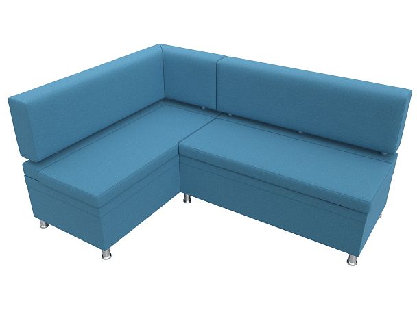 Диван кухонный угловой Стайл левый угол Рогожка голубой - Вид 5