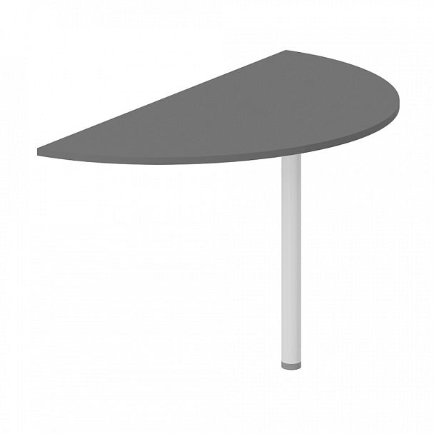 Брифинг приставка, столешница 25 мм "Столы для персонала"  ПК-ЛОГ-ПР120Х60БН/Т/25-В1-297 антрацит - Вид 1