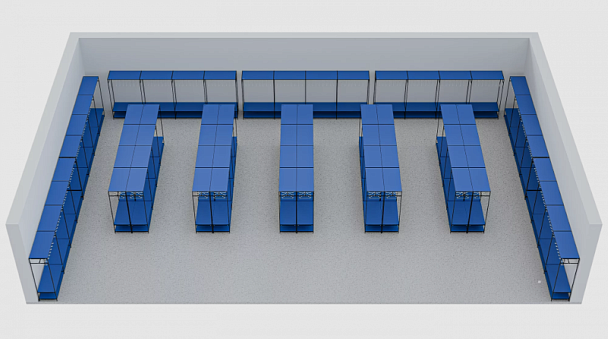 Гардеробная система Future 1010х600х2000 (1 секции) 20х20 РО - Вид 6