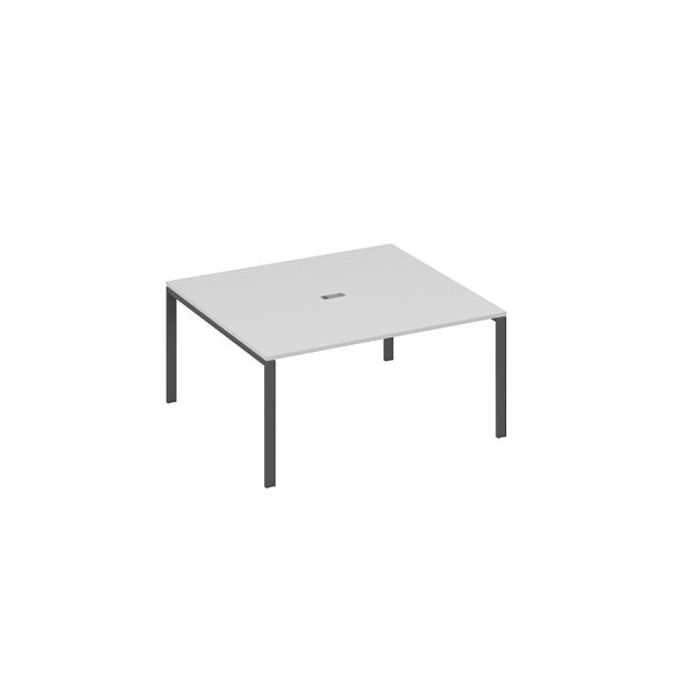 Стол 160 на каркасе UNO для переговоров A4 А4 Б1 136 БП серый / металлокаркас антрацит - Вид 1
