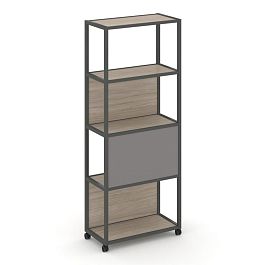 Shelf Mobile Стеллаж 5 уровней 1 секция VR.LT-STK-506.06 Дуб Аттик/Металл Антрацит/W-11 600*400*2000 - Фото предпросмотра