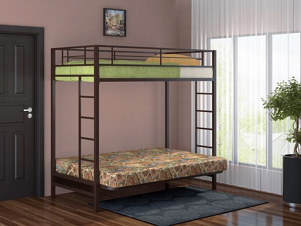 Двухъярусная кровать "Мадлен" коричневый - Вид 2