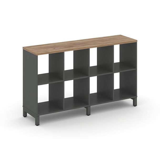 Style Project Каркас стеллажа 2 яр. SN.KS-240 Антрацит/Дуб Табак/Металл Антрацит 1488*400*881 - Вид 1