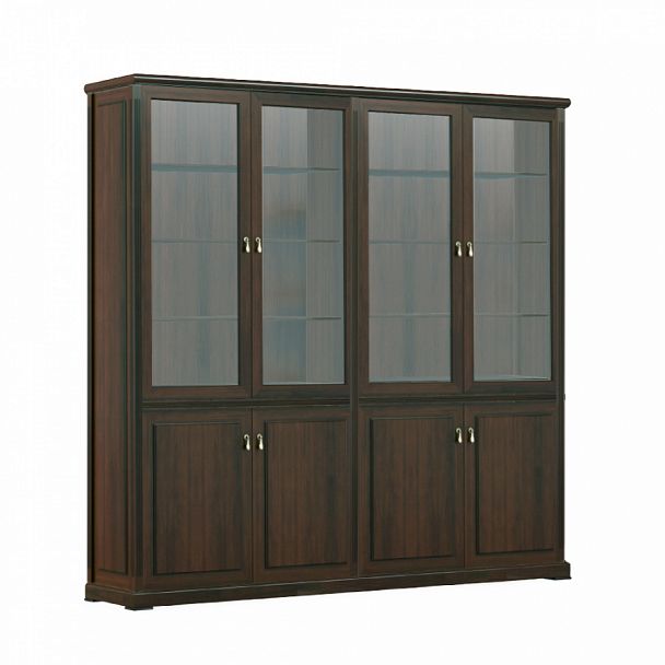 Шкаф для бумаг 4 створки Ministry 220х55х212 орех южный - Вид 1