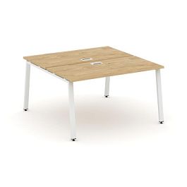 Стайл Проджект Рабочая станция 2-х сторон. SN-6A.DRS-012 Тиквуд Светлый/Металл Белый 1180*1432*750 - Фото предпросмотра