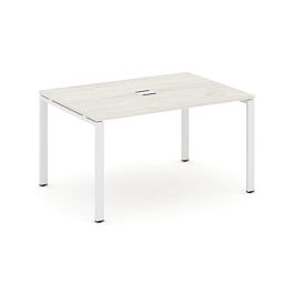 Стайл Проджект Стол переговорный SN-6P.SPRG-001 Дуб Наварра/Металл Белый 980*980*750 - Фото предпросмотра