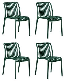 Набор 4 шт Стул обеденный DOBRIN WALTER (темно-зеленый) - Фото предпросмотра