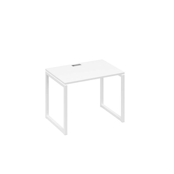 Стол письменный на металлокаркасе QUATTRO A4 А4 Б4 012 БП белый премиум / металлокаркас белый - Вид 1
