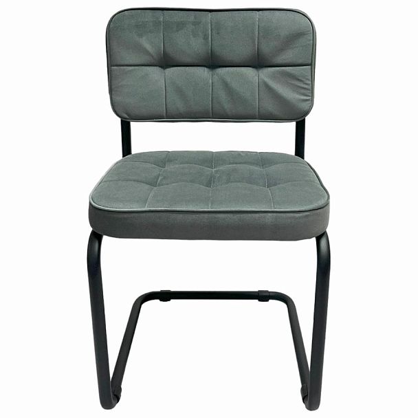 Стулья КОМПЛЕКТ 2 шт., РС14М, черный каркас, велюр, графит, разобранные - Вид 4