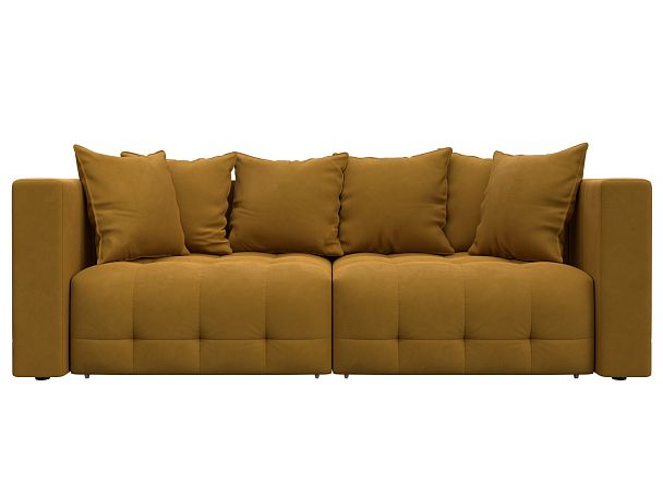 Диван прямой Лига-052 НПБ Велюр желтый - Вид 2