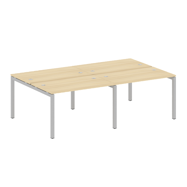 Metal System Quattro Р. ст. на 4 раб. места на П-образном м/к 50БП.СМ-4.2 Акация/Серый металл 2400*1475*750 - Вид 1