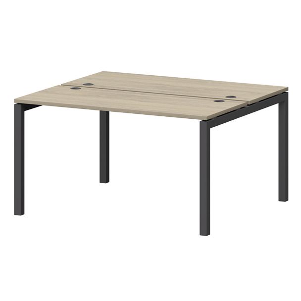 Бенч двойной на металлокаркасе СМС2-П-18К.120.Пр50 Кронберг/Антрацит 1800x1236x750 Смарт - Вид 1