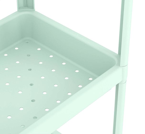 Стеллаж Sheffilton SHT-SS25-3 пастельно-зелёный - Вид 4