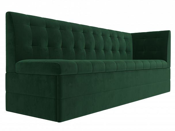 Кухонный диван Бриз с углом (полностью велюр зеленый) - Вид 3