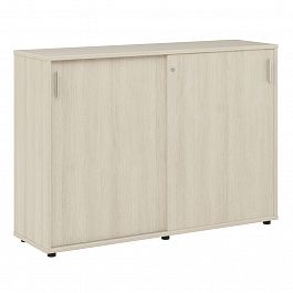 Тумба с раздвижными фасадами Trend Metal 147x43x107,2 светлый дуб - Фото предпросмотра