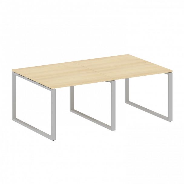 Стол для переговоров "Metal System" БО.ПРГ-2.1 акация/серый - Вид 1