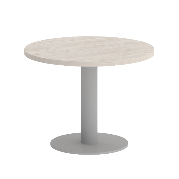 Home Office Стол журнальный круглый VR.SP-5-60.1G Денвер светлый/Серый металл 600*600*453 - Вид 1