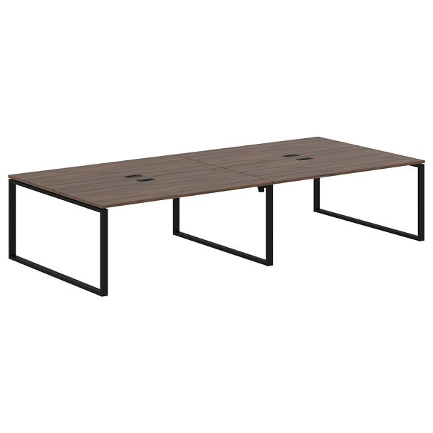 Стол 4-х местный EQWST 3516 Дуб Денвер тёмный/Черный 3526х1606х750 EDIS - Вид 1