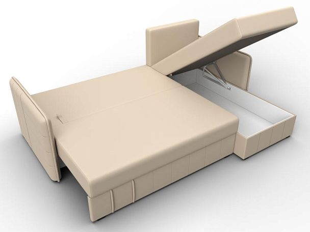 Диван угловой Слим угол универсальный Экокожа бежевый - Вид 9