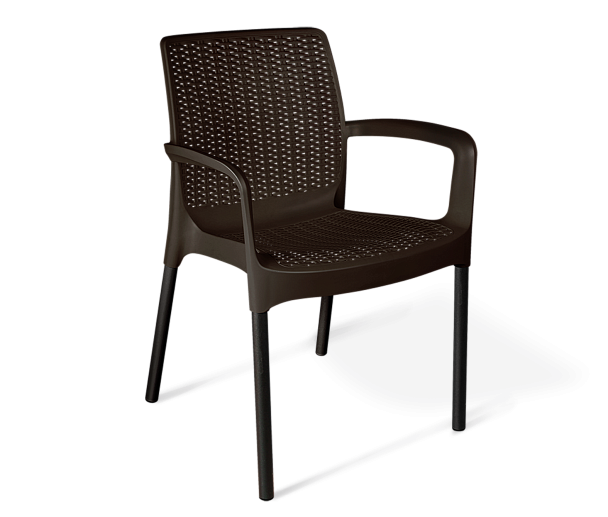 Стул Sheffilton SHT-S68 черно-коричневый/черный муар (ps) - Вид 2