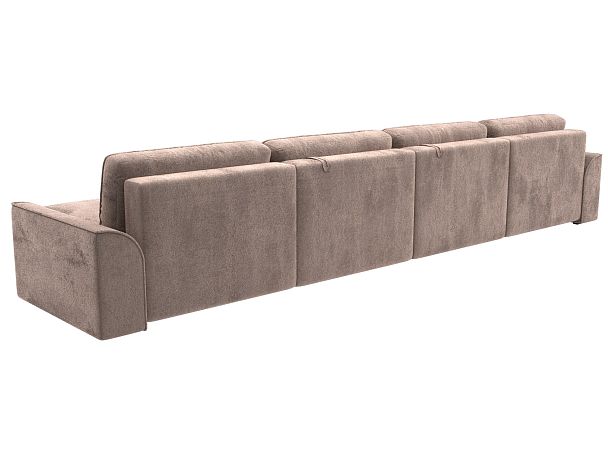 Диван п-образный Лига-048 НПБ лонг Велюр бежевый - Вид 5