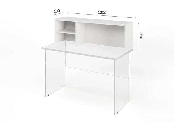 ЛАЙТ / LIGHT RLG061 Настольная полка 120x28x39 Белый - Вид 2