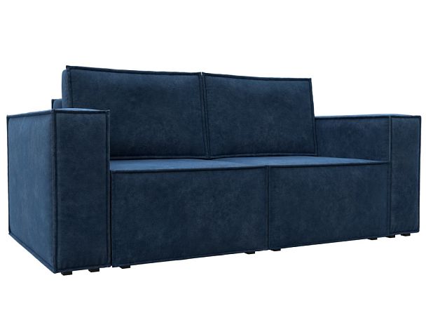 Диван прямой Куба мини Велюр синий - Вид 1