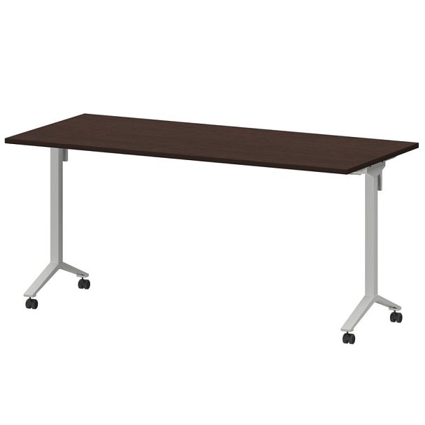 Стол мобильный складной МБ22-160.70 Дуб венге/Белый 1600x700x750 Моби - Вид 1