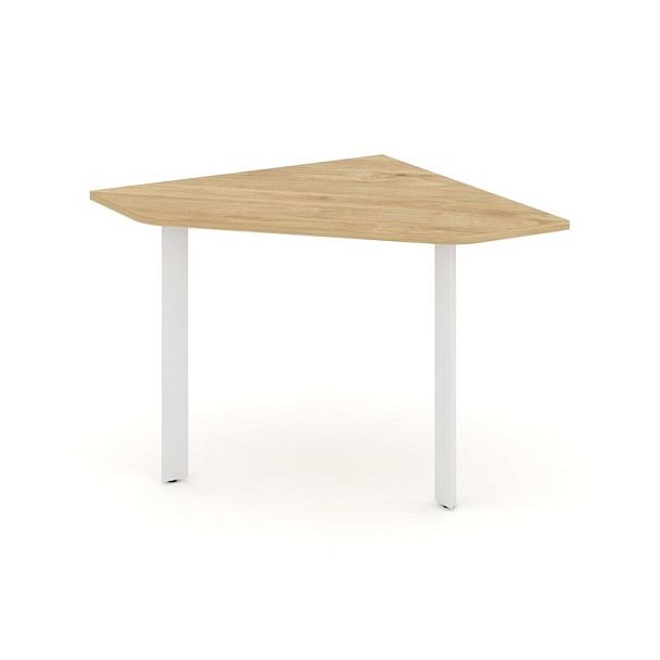 Style Project Next Угловой элемент переговорного стола SN-59.UPRG-001 Тиквуд Светлый/Металл Белый 980*980*750 - Вид 1