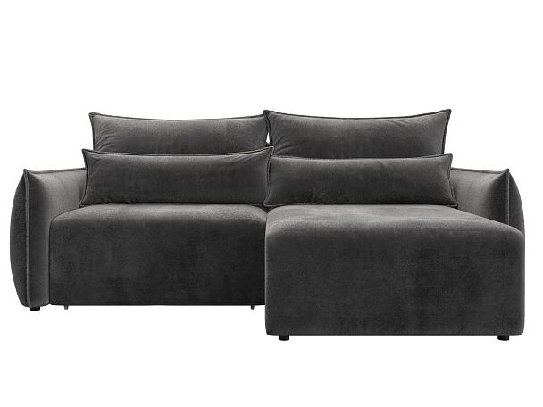 Диван угловой Лига-051 НПБ угол универсальный Велюр серый - Вид 2