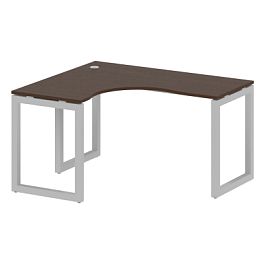 Metal System Quattro Стол криволинейный левый на О-образном м/к 50БО.СА-3 (L) Венге/Серый металл 1400*1200*750 - Фото предпросмотра