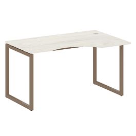 Metal System Quattro Стол криволинейный правый на О-образном м/к 40БО.СА-2 (R) Дуб наварра/Мокко металл 1400*900*750 - Фото предпросмотра