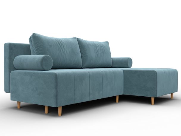Диван угловой Лига-102 угол универсальный Велюр бирюзовый - Вид 3