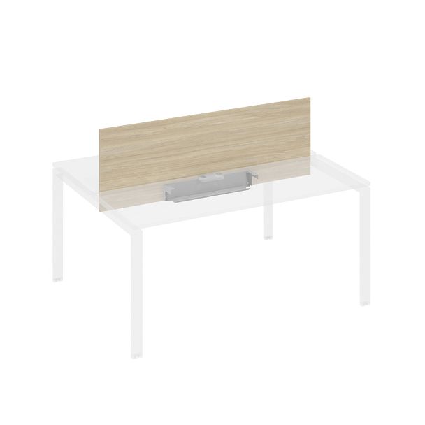 Экран настольный фронтальный для стола 160 с двумя кабель-каналами A4 А4 Б 848 БП дуб скандинавский / металлокаркас антрацит - Вид 1