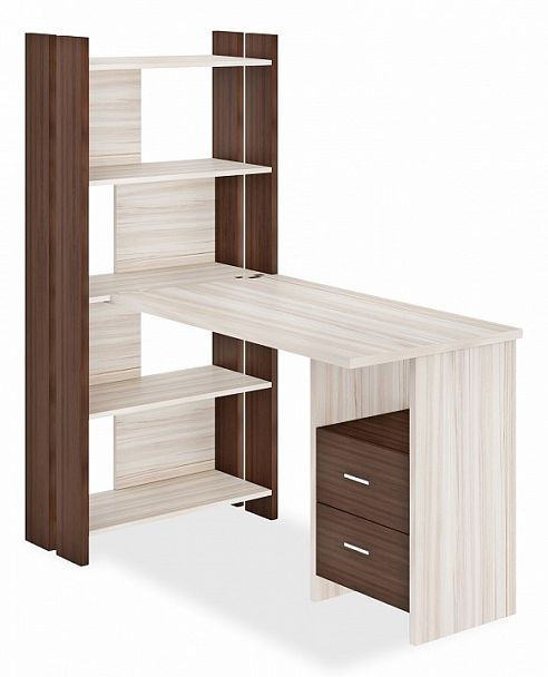 Стол компьютерный Домино Лайт СТЛ-ОВ+С120Прям+ТЯЛ Карамель/Шамони - Вид 1