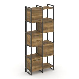 Rift Шкаф комбинированый RF.NS-003 Сандал Янтарный/Металл Антрацит 820*396*2010 - Фото предпросмотра