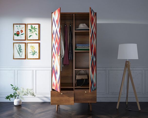 Шкаф двухстворчатый "Berber" принт 2 - Вид 5