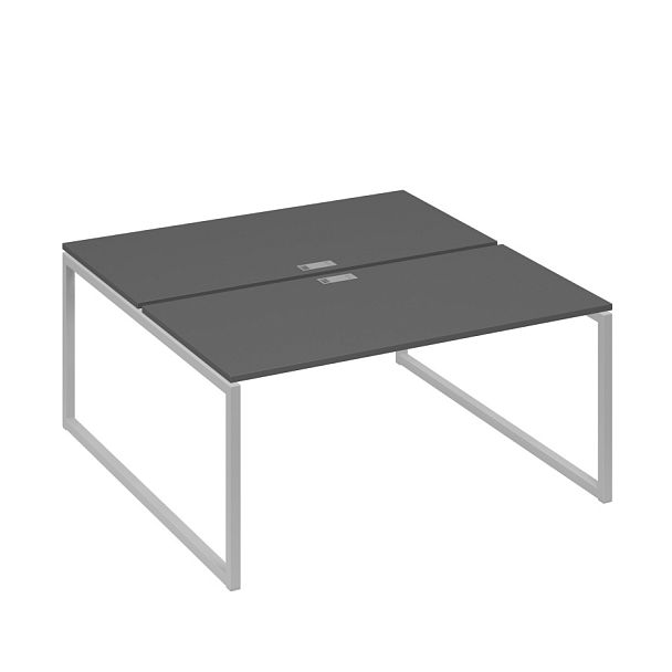 Станция (2х160) рабочая на каркасе QUATTRO A4 А4 Б4 178 БП антрацит премиум / металлокаркас серый - Вид 1