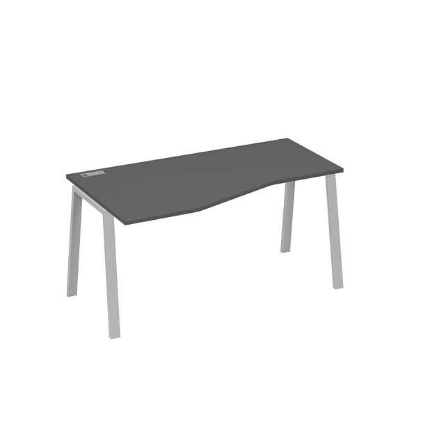 Стол эргономичный левый "Техно" на металлокаркасе TRE A4 А4 Б3 065 БП антрацит премиум / металлокаркас серый - Вид 1