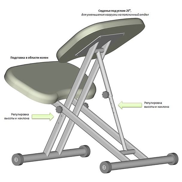 Коленный стул М100-01 - Вид 3
