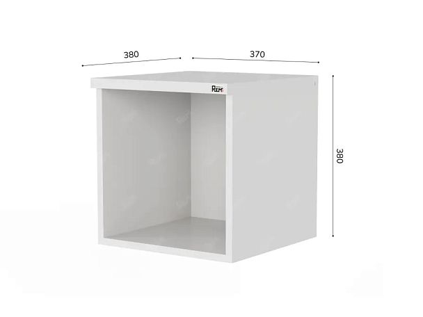 UNITY РА-04 БЕЛЫЙ Антресоль открытая узкая низкая Прямой 370x380x380 - Вид 4