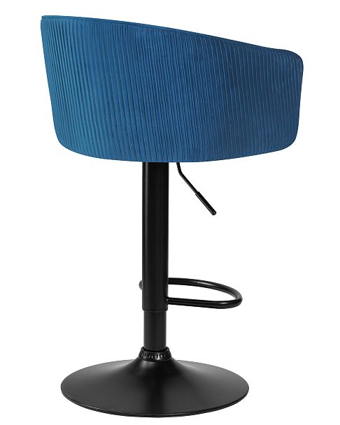 Стул барный DOBRIN DARCY BLACK (синий велюр (1922-20)) - Вид 4