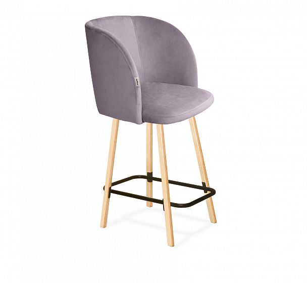 Стул полубарный Sheffilton SHT-ST33/S94-1 с подлокотниками сиреневая орхидея/прозр.лак/черн.муар - Вид 2