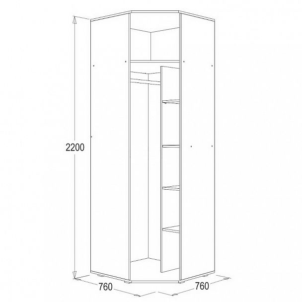 Шкаф угловой "Ольга 14" - Вид 2