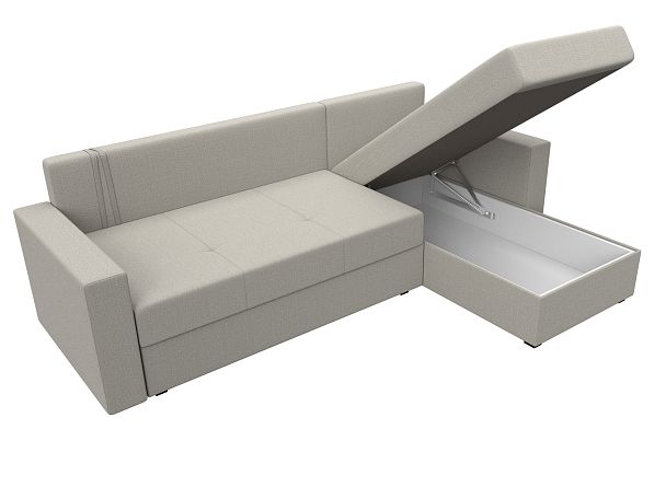 Диван угловой Верона Лайт правый угол Рогожка бежевый - Вид 9