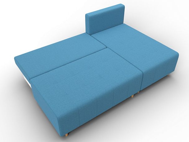 Диван угловой Лига-102 угол универсальный Рогожка голубой - Вид 8