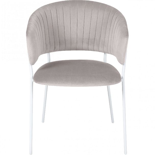 Комплект кухонных стульев Даксон светло-серый велюр/белый, 4 шт. - Вид 2