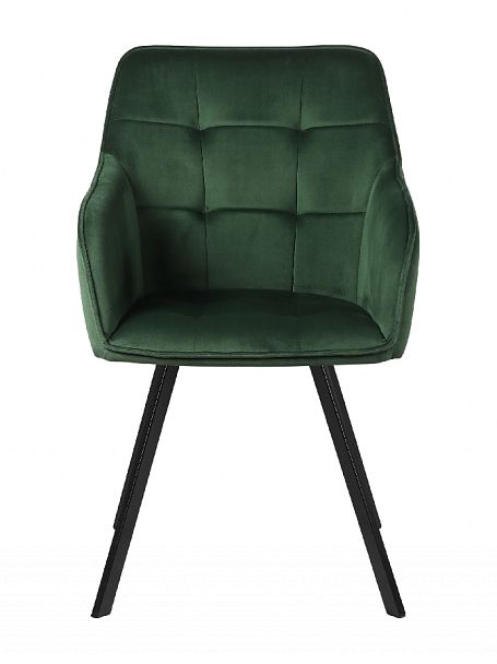 Кресло поворотное Мони, Confetti deep forest/черный - Вид 3