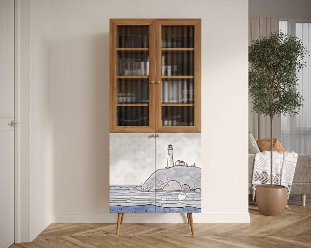 Буфет Berber малый арт BB30/Print_51 - Вид 4